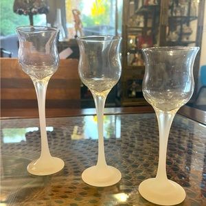 P9248 Partylite Iced Crystal Trio Votive Candle Holder Set of 3 WOB